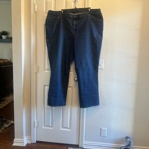 Lee Women's Dark Blue Straight Leg Jeans Size 30W Long